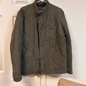 J. Crew Men's Charcoal Quilted Jacket, Size Large